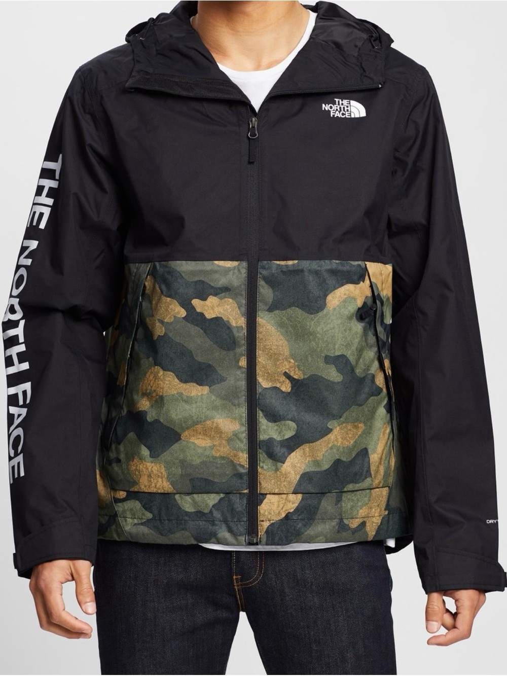The North Face Novelty Millerton Jacket Men XL Kelp Tan Camo DryVent Hooded